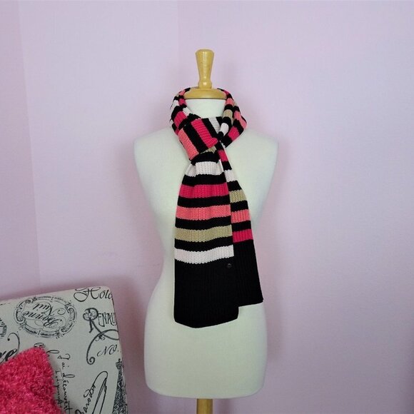 NWT Kate Spade Wide Stripe Print Skinny Scarf - Picture 2 of 10
